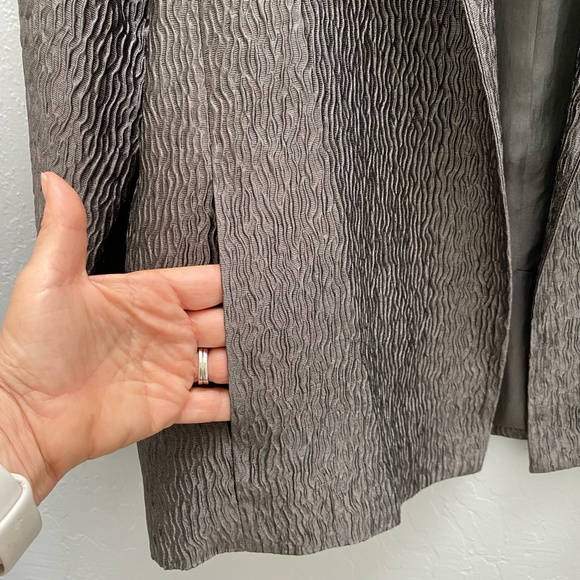 Eileen Fisher Kimono Jacket 3/4 Sleeves Silk Squiggle Branch Small NWT - Picture 5 of 15